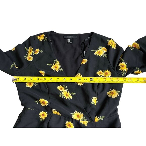 Forever 21 Floral Knee-Length Dress Women’s Casual Spring/Summer Dress Size Medi - Picture 9 of 11